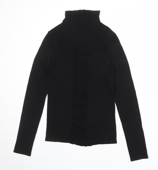 Marella Womens Black High Neck Polyester Pullover Jumper Size XL