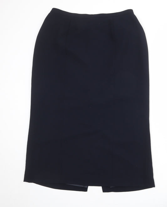 ELVI Womens Black Polyester Straight & Pencil Skirt Size 18 Zip