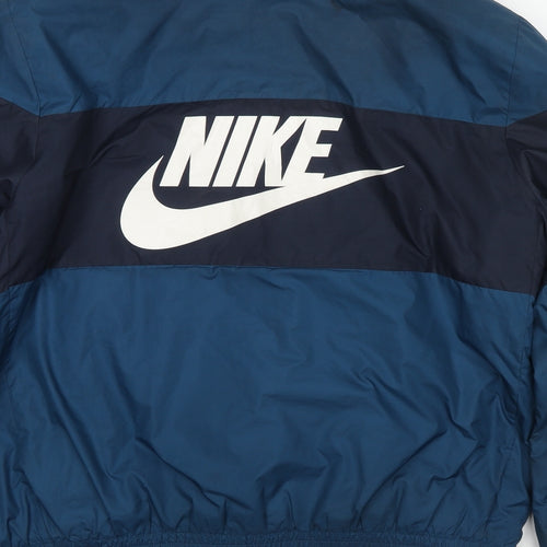 Nike Mens Blue Bomber Jacket Jacket Size L Zip