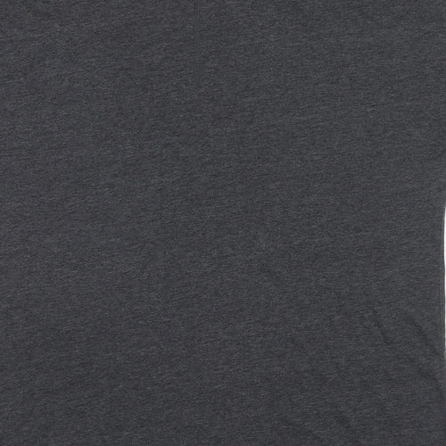 NEXT Womens Grey Cotton Basic T-Shirt Size 16 Round Neck - Star Print
