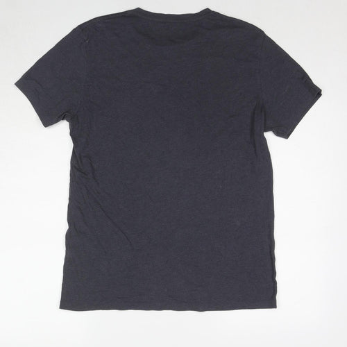AllSaints Mens Grey Cotton T-Shirt Size L Crew Neck