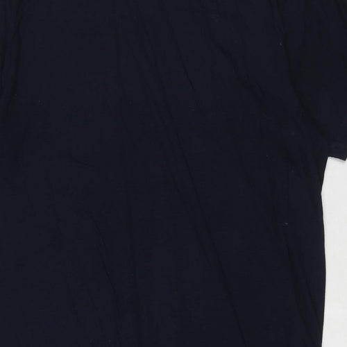 St Michael Womens Blue Cotton Basic T-Shirt Size 20 Round Neck - Size 20-22