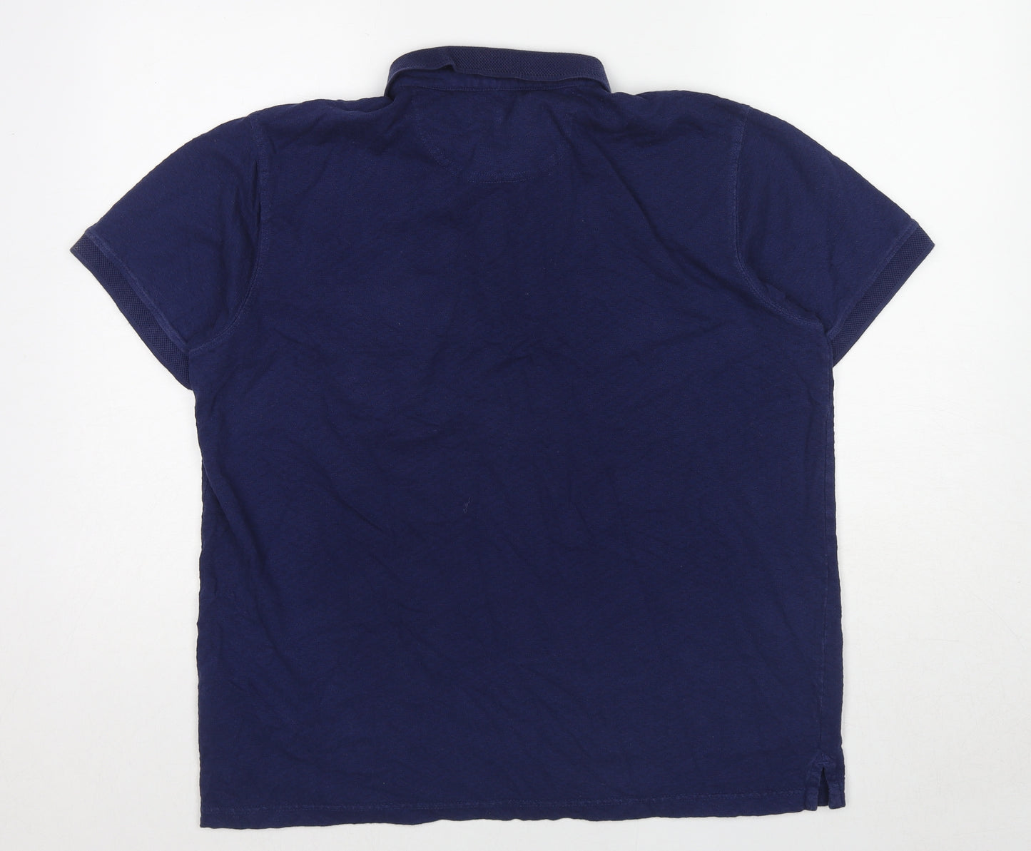 Cotton Traders Womens Blue Cotton Basic Polo Size L Collared