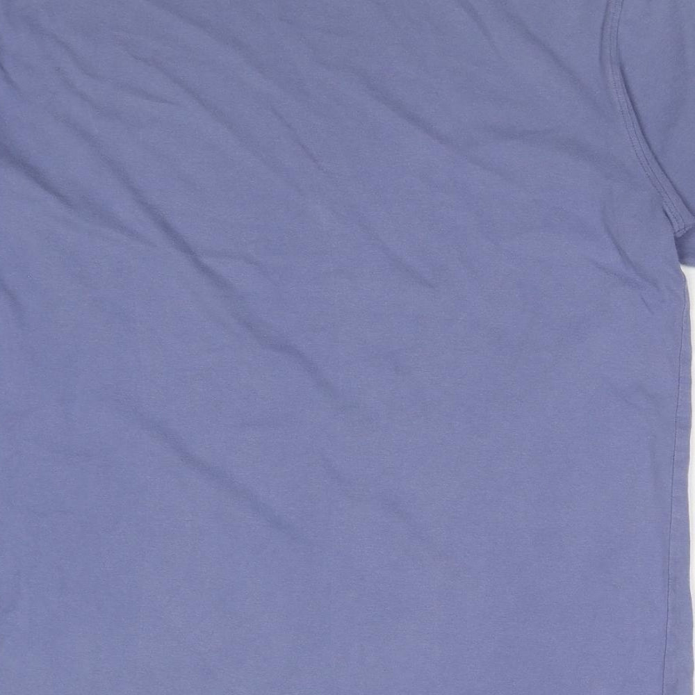 NEXT Mens Blue Cotton T-Shirt Size M V-Neck