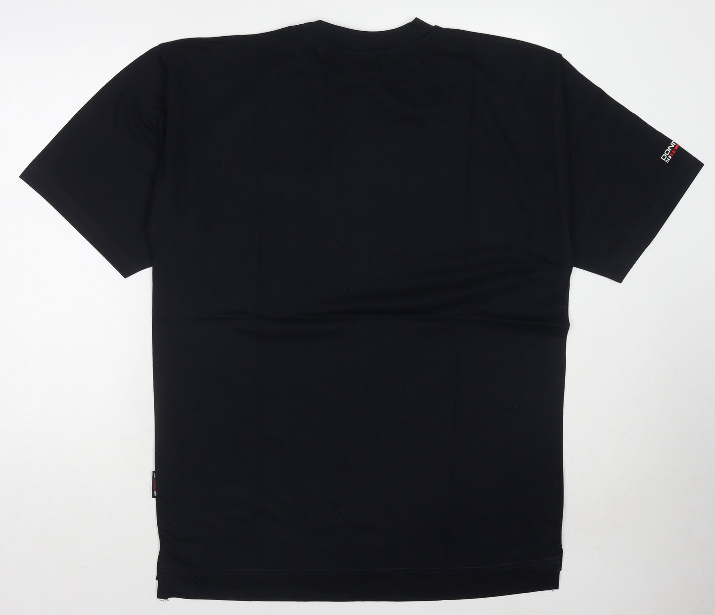 Donnay Mens Black Cotton T-Shirt Size L Crew Neck