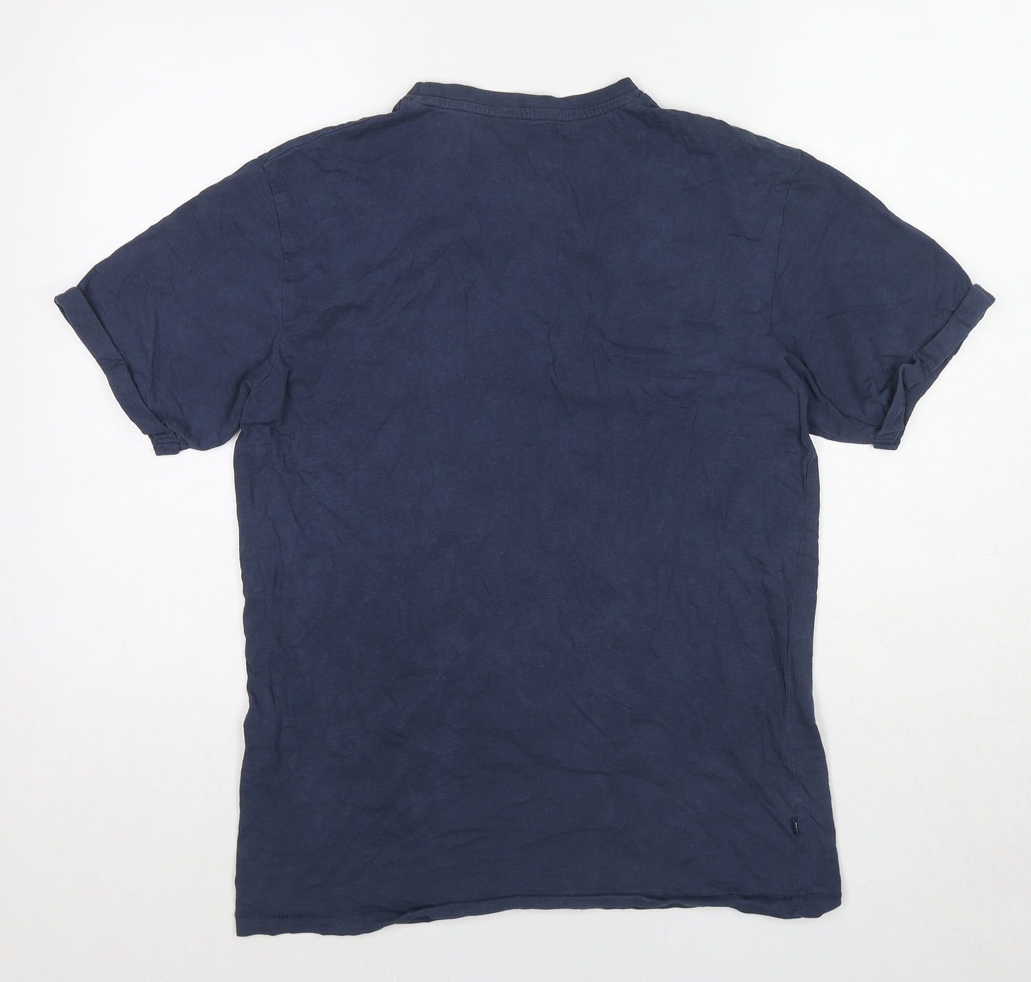 Terranova Mens Blue Cotton T-Shirt Size M Crew Neck