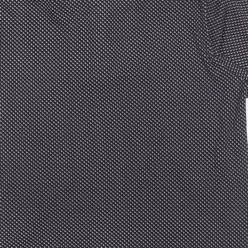Guinness Mens Multicoloured Geometric Cotton Polo Size M Collared Pullover