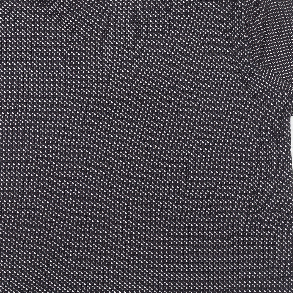Guinness Mens Multicoloured Geometric Cotton Polo Size M Collared Pullover