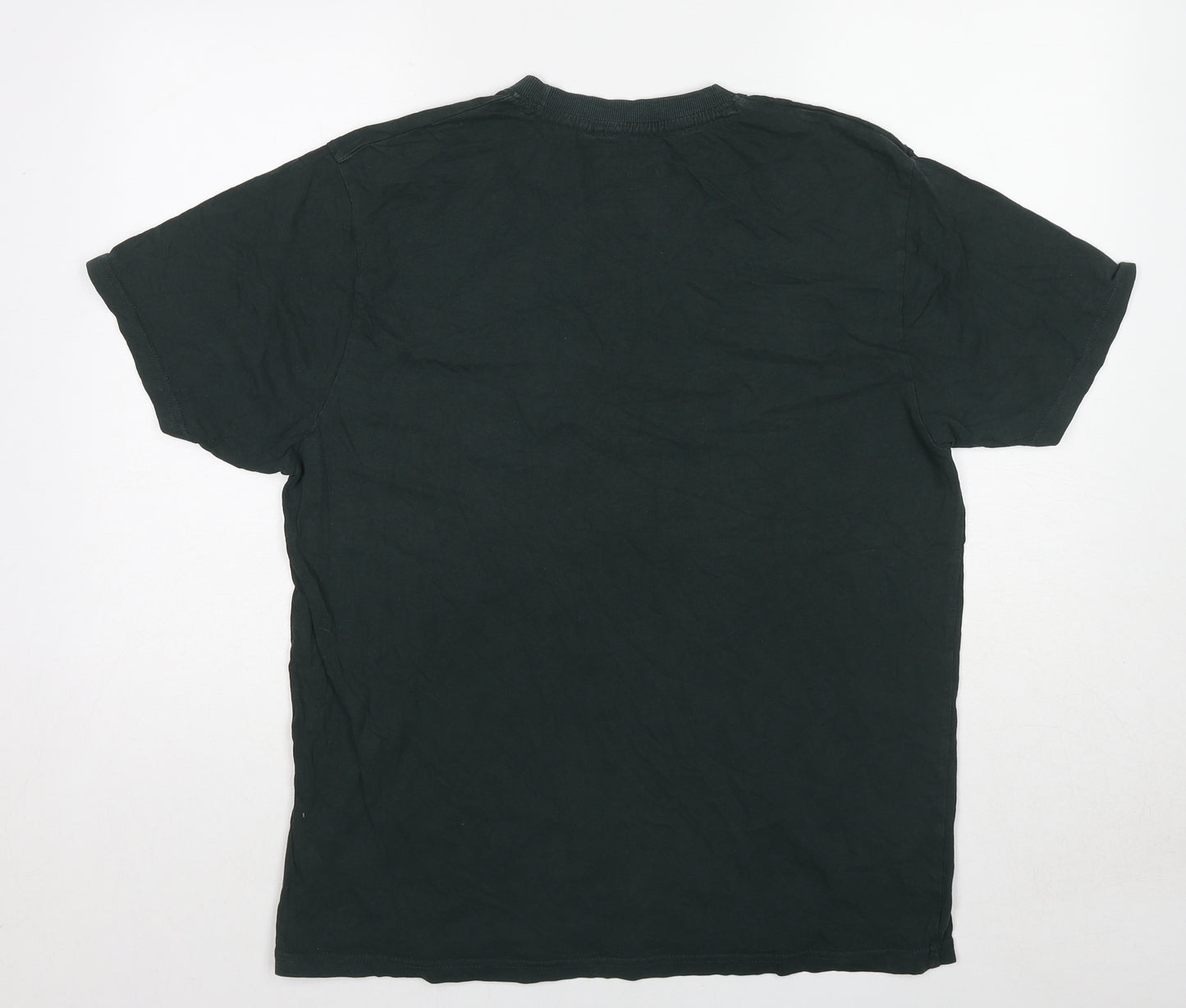 Charles Wilson Mens Green Cotton T-Shirt Size XL Crew Neck
