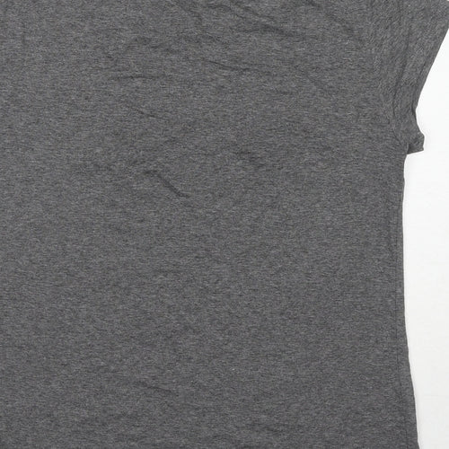 H&M Womens Grey Viscose Basic T-Shirt Size M Round Neck - New York