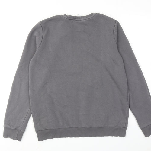 Hype Boys Grey Cotton Pullover Sweatshirt Size 15 Years Pullover