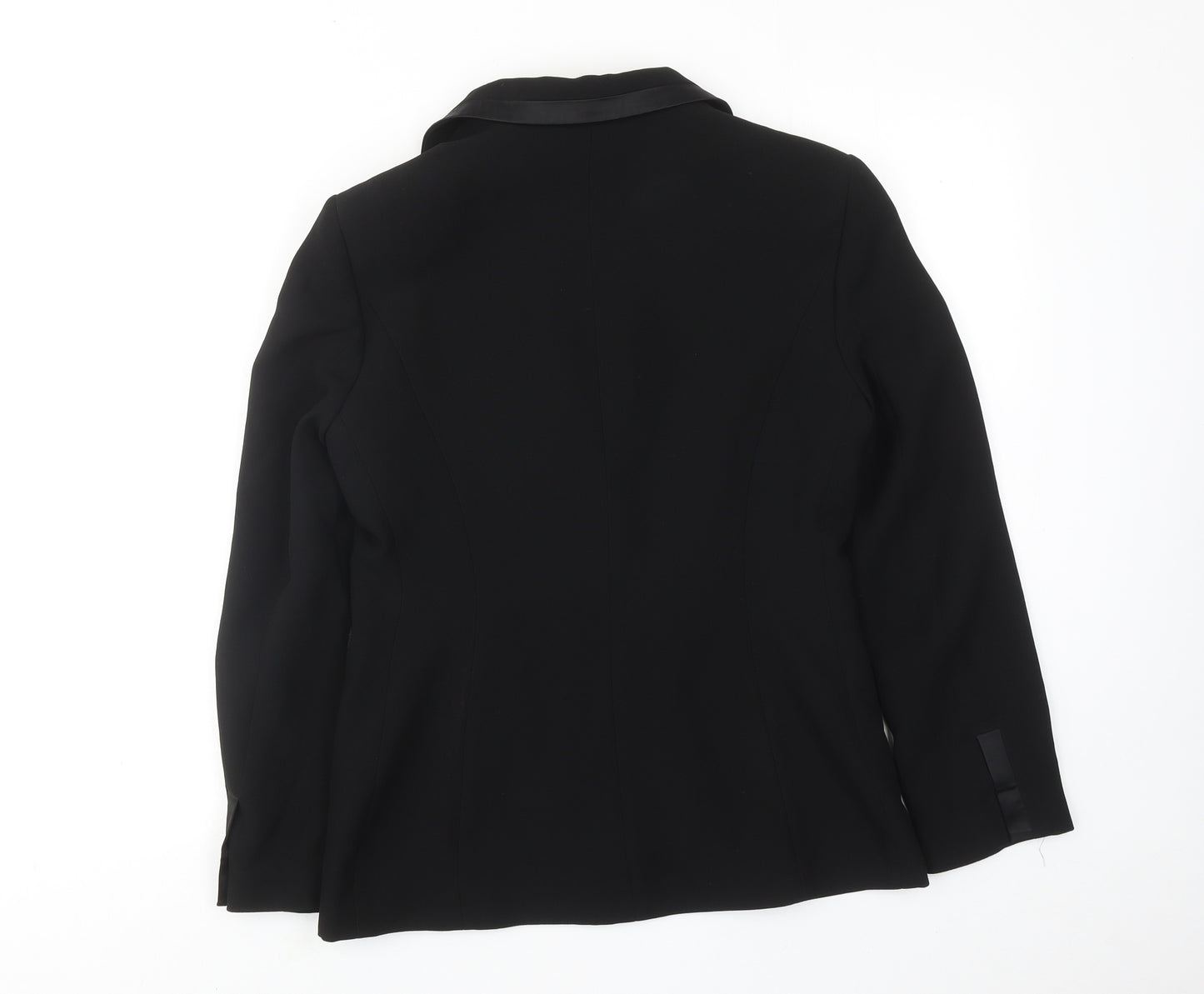 Wallis Womens Black Polyester Tuxedo Suit Jacket Size 12
