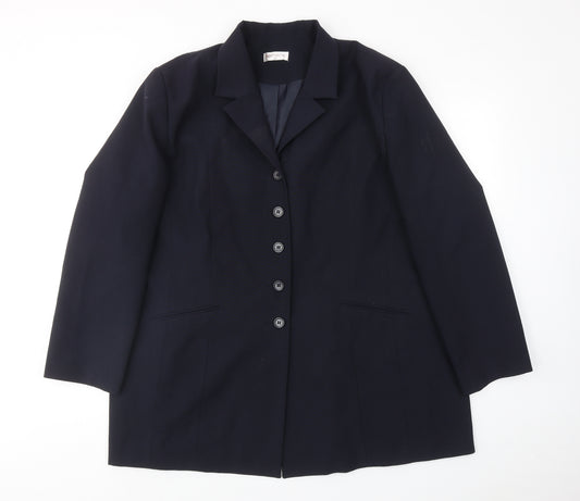 Bonmarché Womens Blue Jacket Blazer Size 24 Button