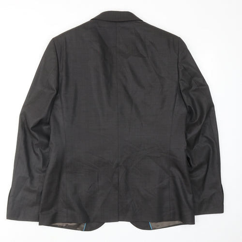 Urban Mens Grey Wool Jacket Suit Jacket Size 42 Regular