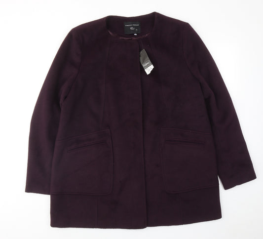 Dorothy Perkins Womens Purple Jacket Size 20 Zip