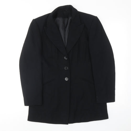 Principles Womens Black Jacket Blazer Size 10 Button