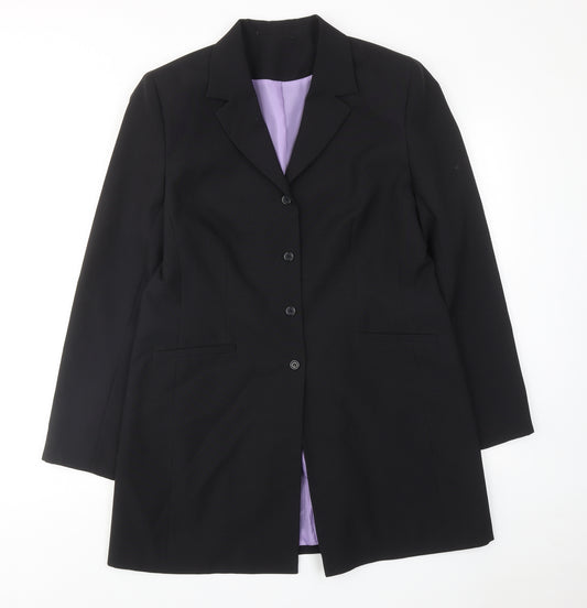 New Collection Womens Black Jacket Blazer Size 16 Button