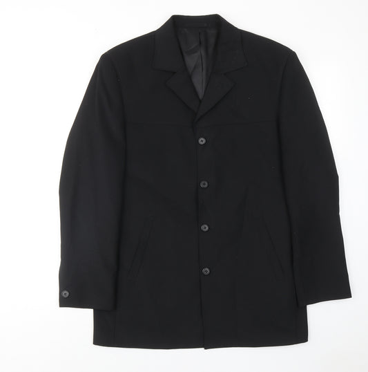 New Look Mens Black Polyester Jacket Blazer Size 38 Regular