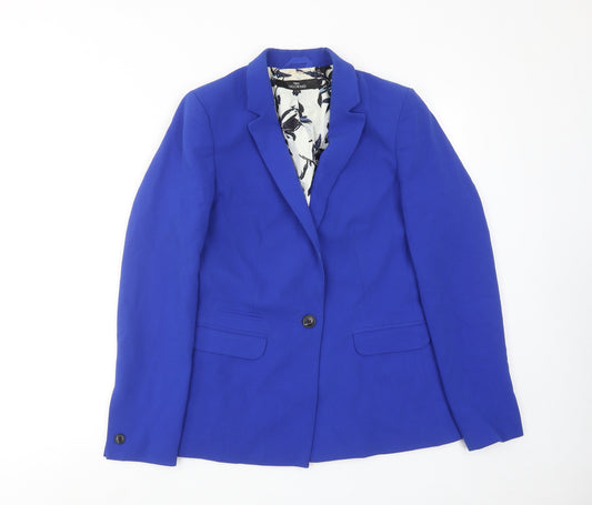 NEXT Womens Blue Jacket Blazer Size 12 Button
