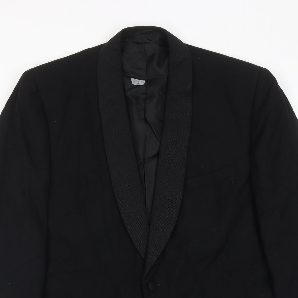 Stanley James Mens Black Polyester Tuxedo Suit Jacket Size 40 Regular