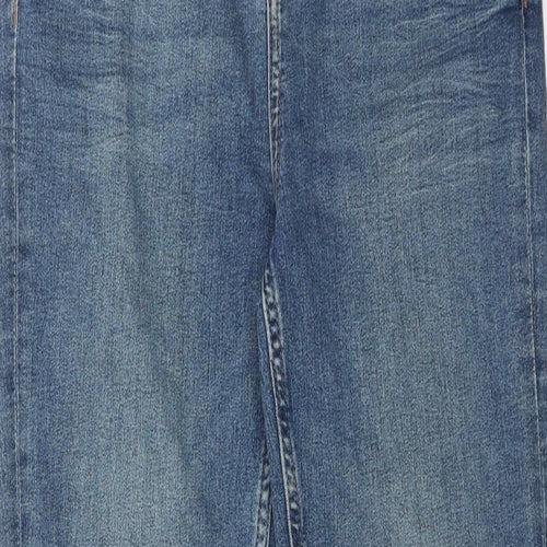Marks and Spencer Womens Blue Cotton Skinny Jeans Size 10 Slim Zip