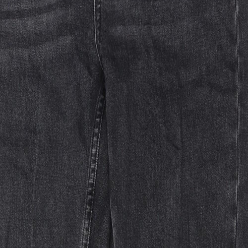 Topshop Womens Grey Cotton Skinny Jeans Size 28 L32 in Regular Zip