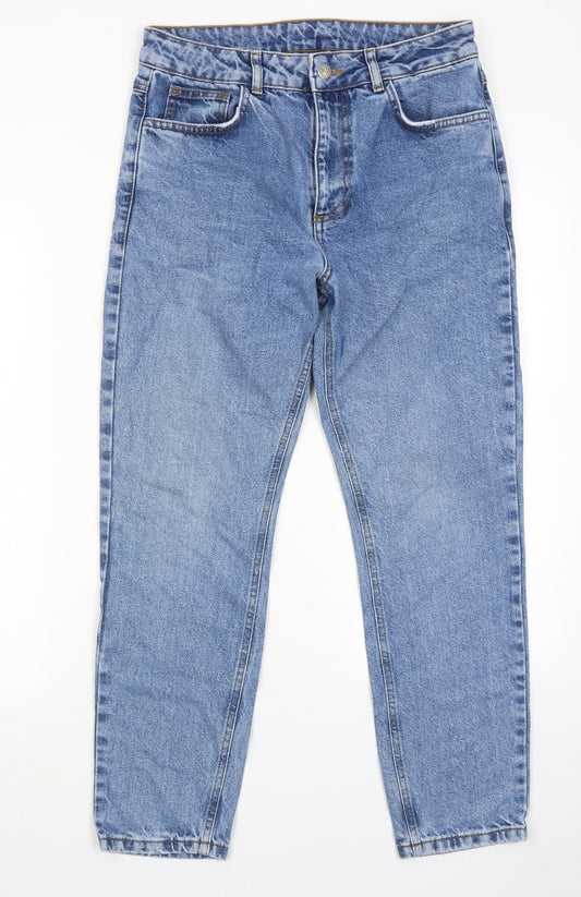 Reclaimed Vintage Womens Blue Cotton Skinny Jeans Size 30 in Regular Zip