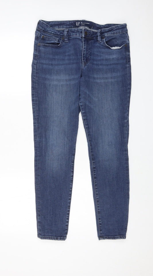 Gap Womens Blue Cotton Jegging Jeans Size 30 in Regular Zip