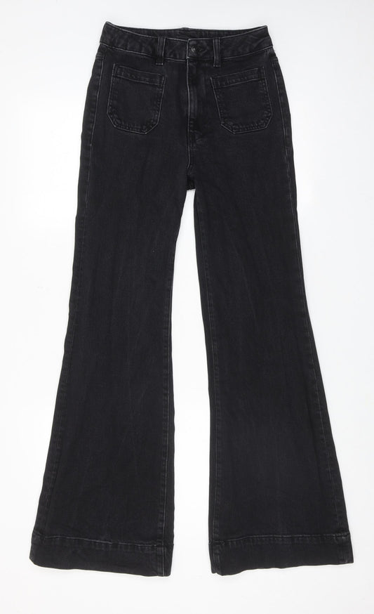Eighteen Eighty Four Womens Black Cotton Bootcut Jeans Size 26 in Regular Zip