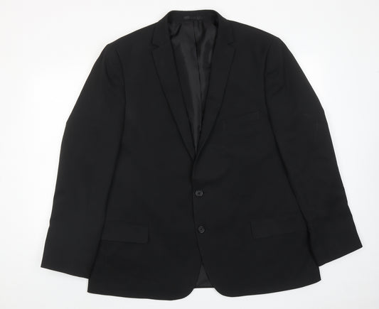 Jacamo Mens Black Polyester Jacket Suit Jacket Size 48 Regular