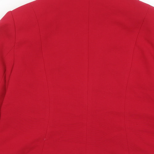 Marks and Spencer Womens Red Jacket Size 14 Button