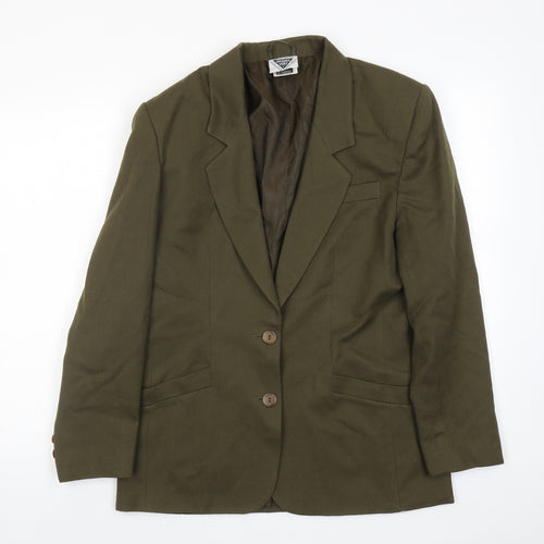 Jacques Vert Mens Green Wool Jacket Suit Jacket Size 38 Regular