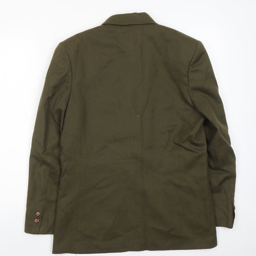 Jacques Vert Mens Green Wool Jacket Suit Jacket Size 38 Regular