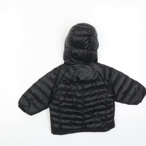 adidas Boys Black Puffer Jacket Jacket Size 3-6 Months Zip