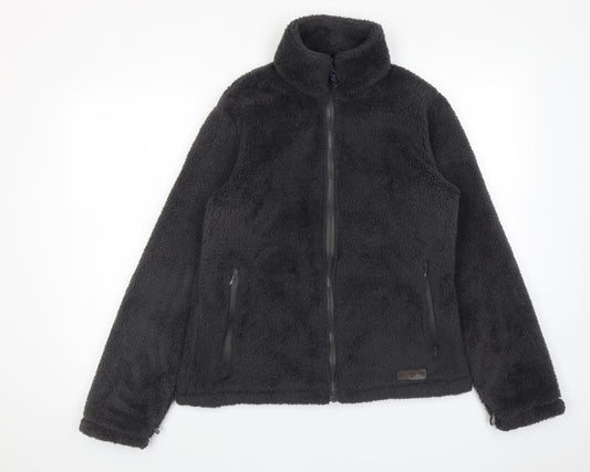 Regatta Womens Grey Jacket Size 12 Zip - Teddy Bear Style