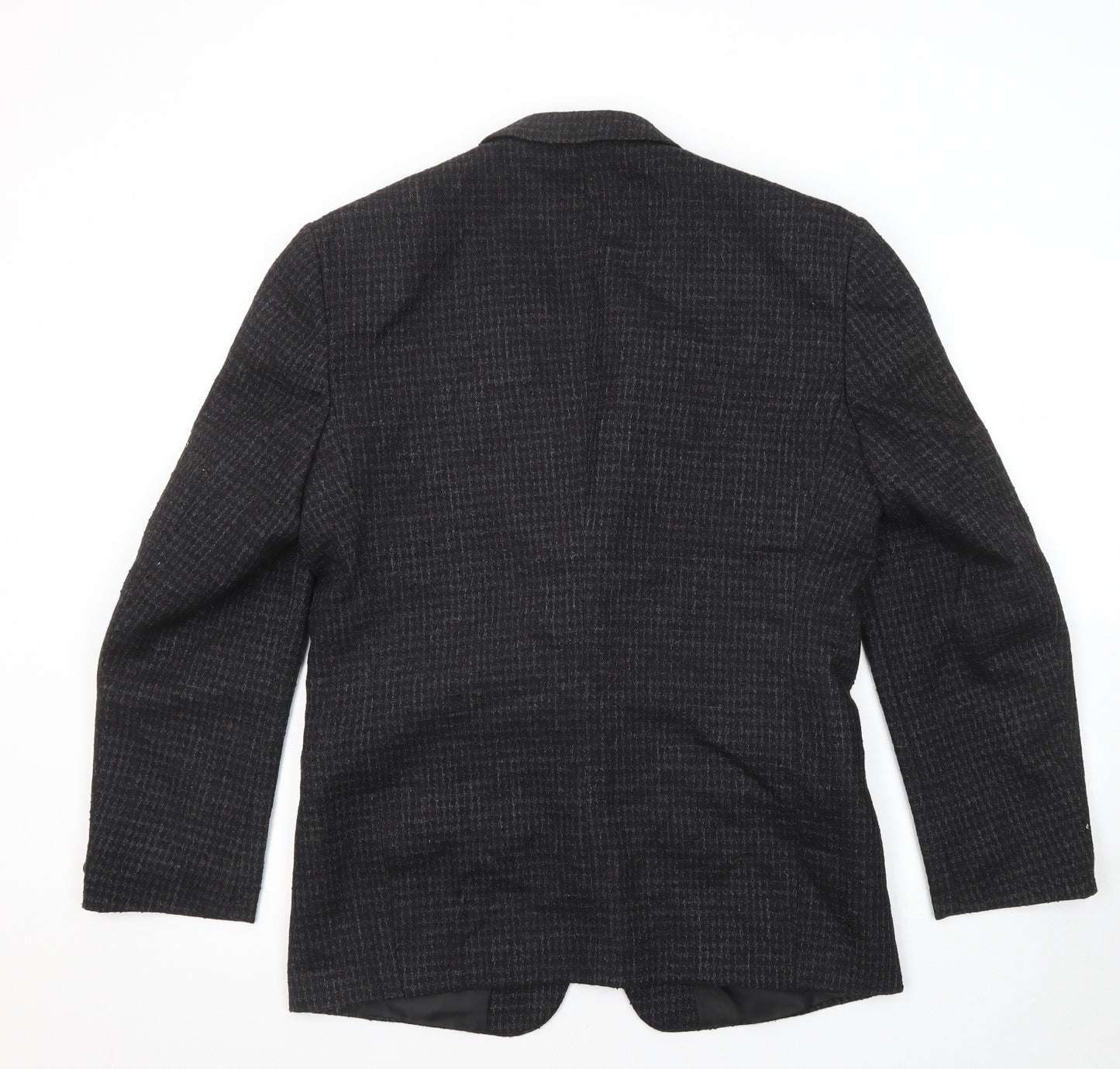Nico Mens Black Geometric Wool Jacket Blazer Size 40 Regular