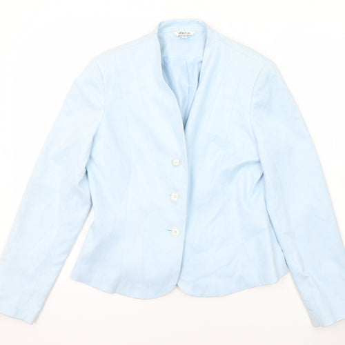 M&Co Womens Blue Jacket Blazer Size 12 Button