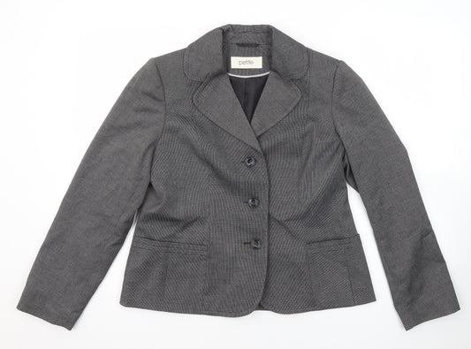 BHS Womens Grey Polyester Jacket Suit Jacket Size 14