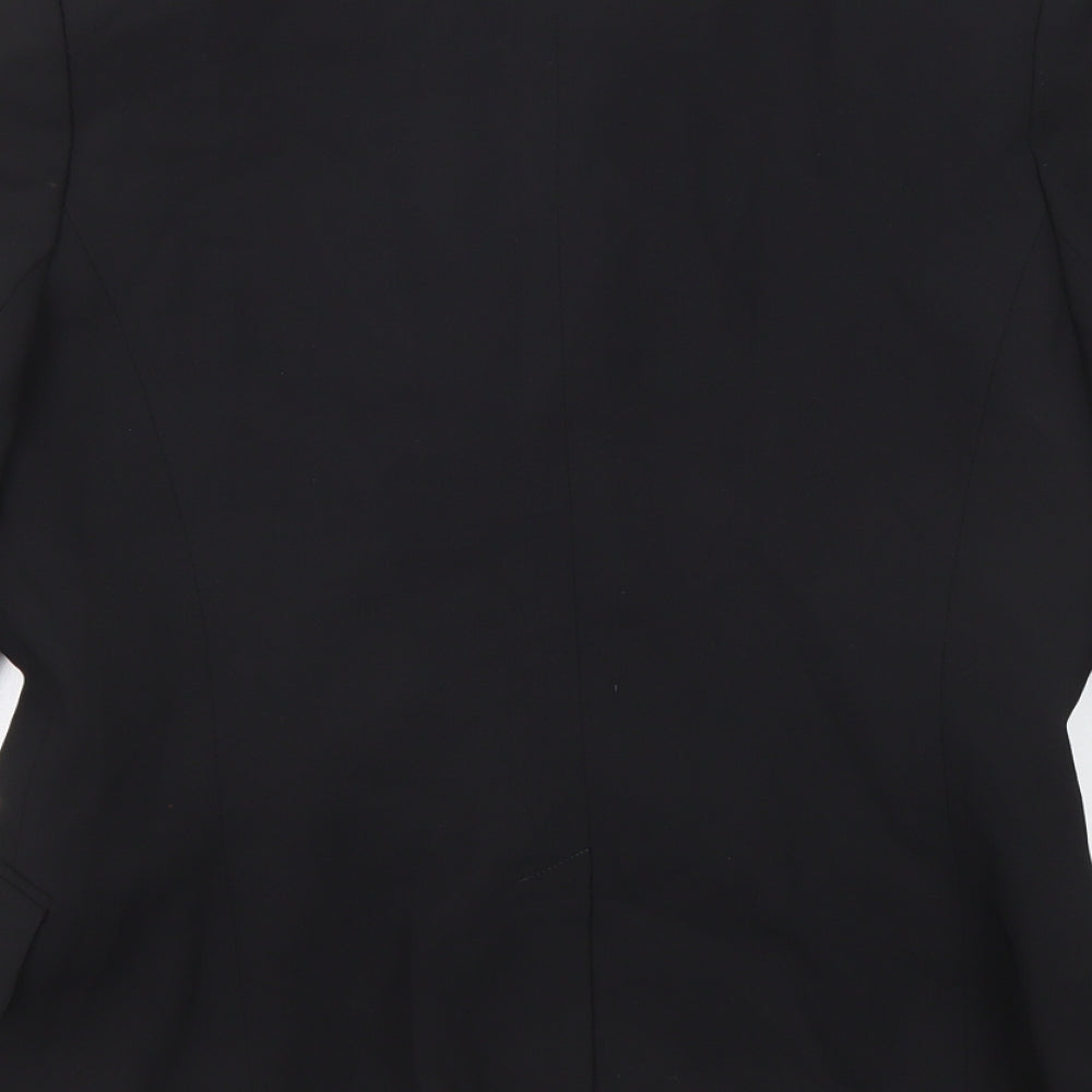 T.M.Lewin Womens Black Wool Jacket Suit Jacket Size 10