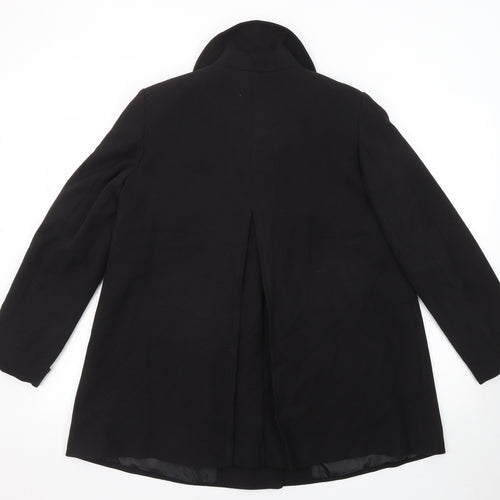 Dorothy Perkins Womens Black Overcoat Coat Size 12 Button