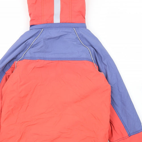 Boden Girls Pink Colourblock Windbreaker Jacket Size 9-10 Years Zip