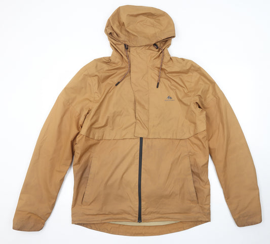Quechua Mens Brown Windbreaker Jacket Size L Zip