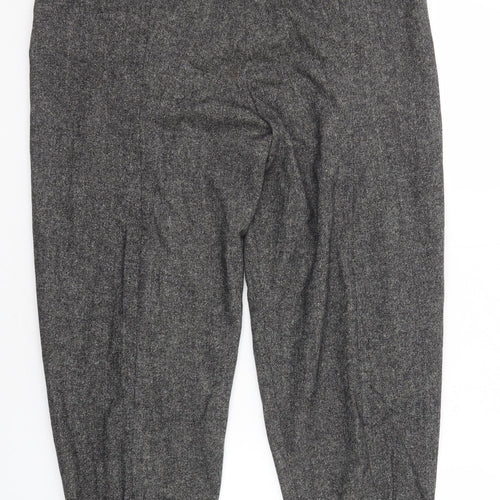 Burberry Womens Grey Wool Trousers Size 12 Regular Zip