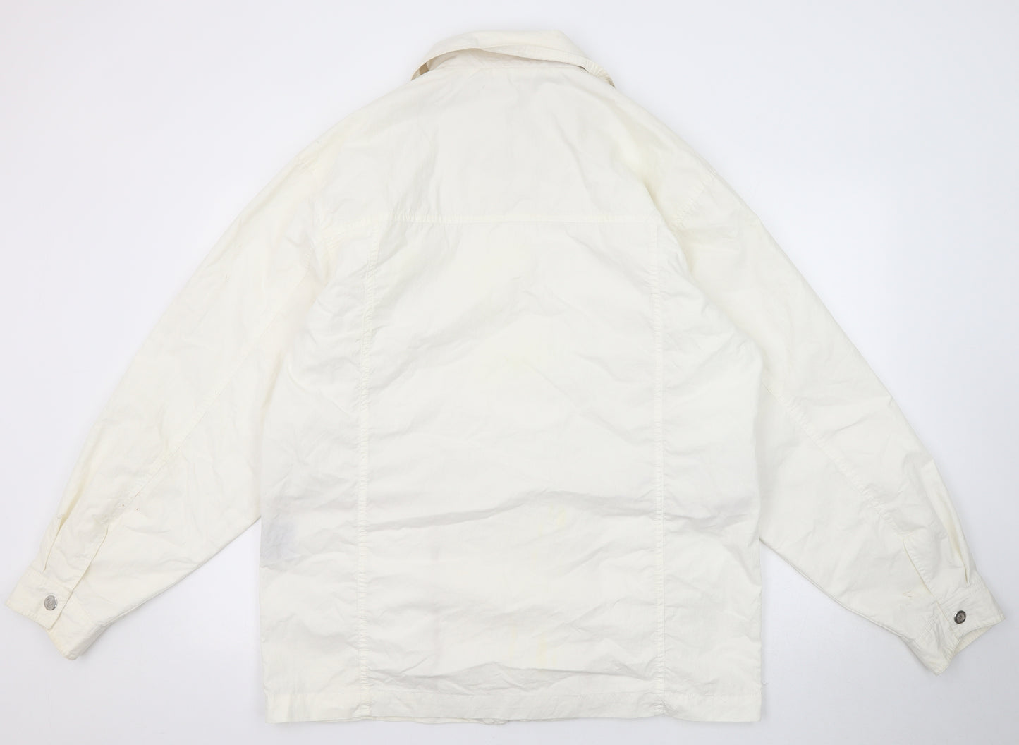 PFM Mens White Jacket Size L Zip