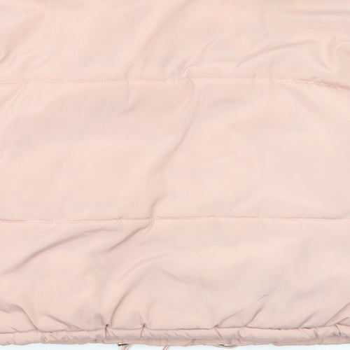 New Look Womens Pink Puffer Jacket Jacket Size 8 Zip