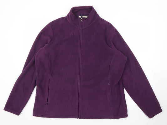 Marks and Spencer Womens Purple Jacket Size 20 Zip