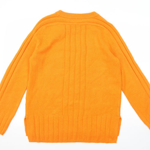 NEXT Womens Orange Round Neck Acrylic Pullover Jumper Size S