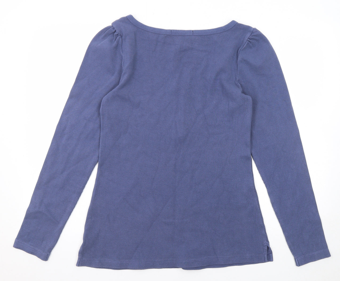 NEXT Womens Blue Cotton Basic T-Shirt Size 14 Scoop Neck