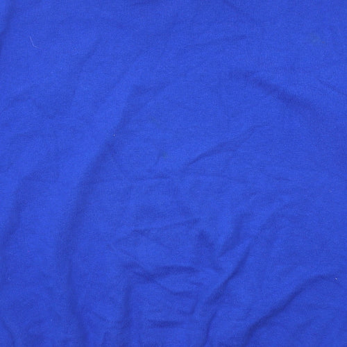 Glenmuir Mens Blue V-Neck Cotton Pullover Jumper Size XL Long Sleeve