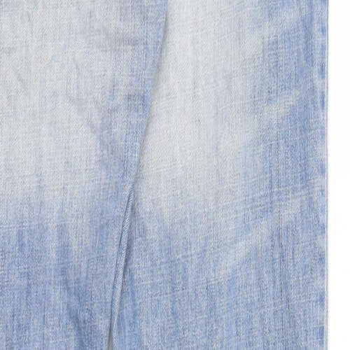 NEXT Mens Blue Cotton Bootcut Jeans Size 36 in Regular Zip